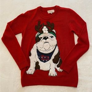 Bulldog Christmas sweater